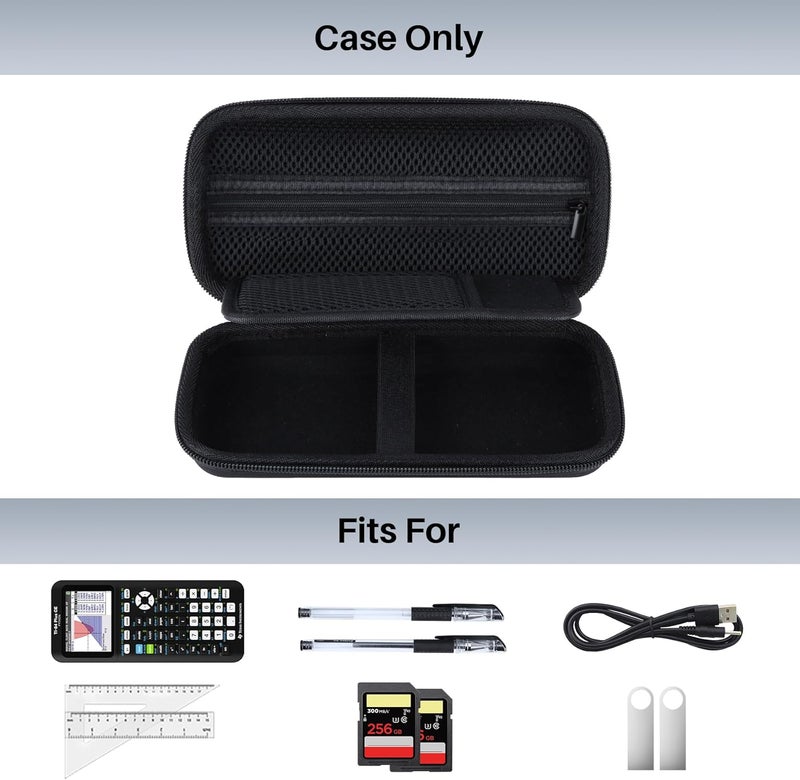 RIYADAone Hard Case Replacement for Texas Instruments TI-84 Plus CE/TI-84 Plus/TI-Nspire CX II CAS/TI-Nspire CX II/TI-83 Plus/TI-89 Titanium/TI-85 / TI-86 Color Graphing Calculator (Black Case) - Image 3